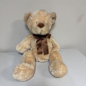 Teddy Bear Stuffed Animal Blond Brown Plush Toy Large Soft Fuzzy Snuggle Nursery